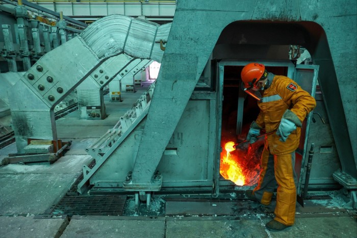 A Rusal aluminium smelter in Sayanogorsk